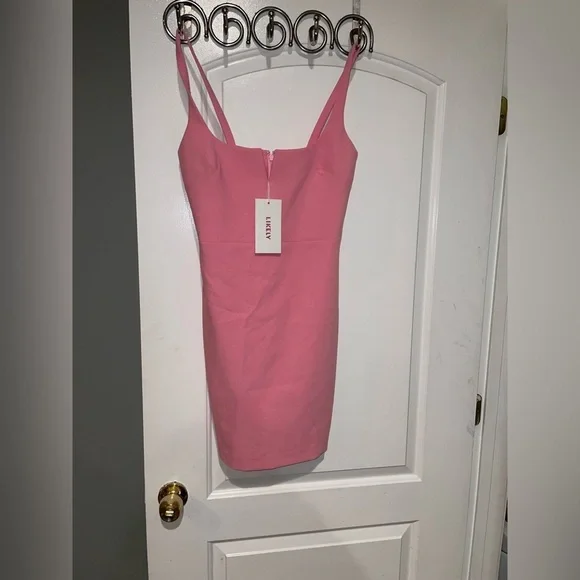 New! Likely Vibrant Barbie Pink Mini Dress 🎀 size 4 NWT! - Picture 6 of 11